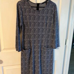 Elegant Blue Checkered Dress- Stitch Fix -